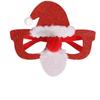 Red Santa Claus Eyeglasses Christmas Decorative Glasses Party Decorations Christmas Frame Glasses
