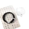 Koi Pattern Black Bead Couple Bracelet Adjustable Matching Relationship Bracelet for Lover Couple Daily Wear Anniversary Jewelry Gift