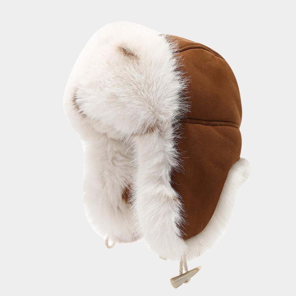 Leopard Print Fluffy Leather Winter Beanie With Windproof Ear Cover For Men And Women