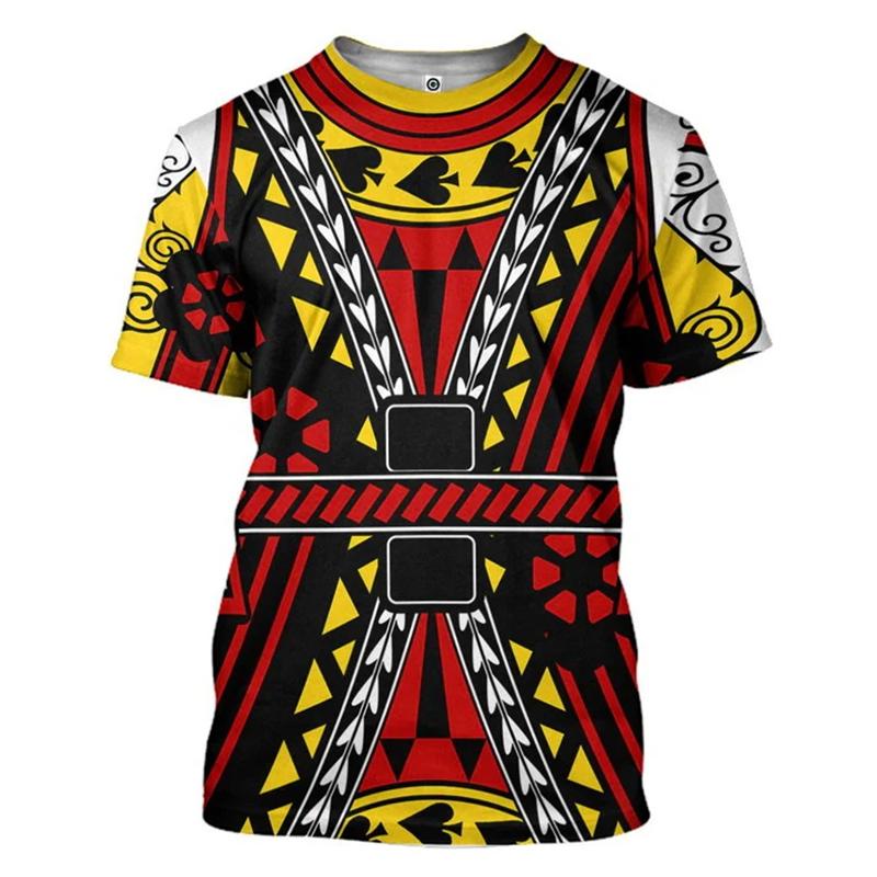 Cosplay Drôle Costume de Poker T-shirt Imprimé 3D Hommes T-shirt Harajuku Y2k Mode Manches Courtes T-shirt Couple Été Streetwear