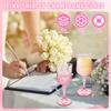 12Pcs Plastic Wine Glass High Quality Goblet Transparent Wine Juice Drink Cup Reusable Pink Champagne Flutes for Party Wedding