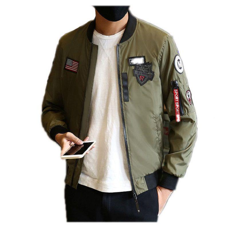 New Collar Mens Baseball Uniform Korean Version Of The Air Force Jacket Flight