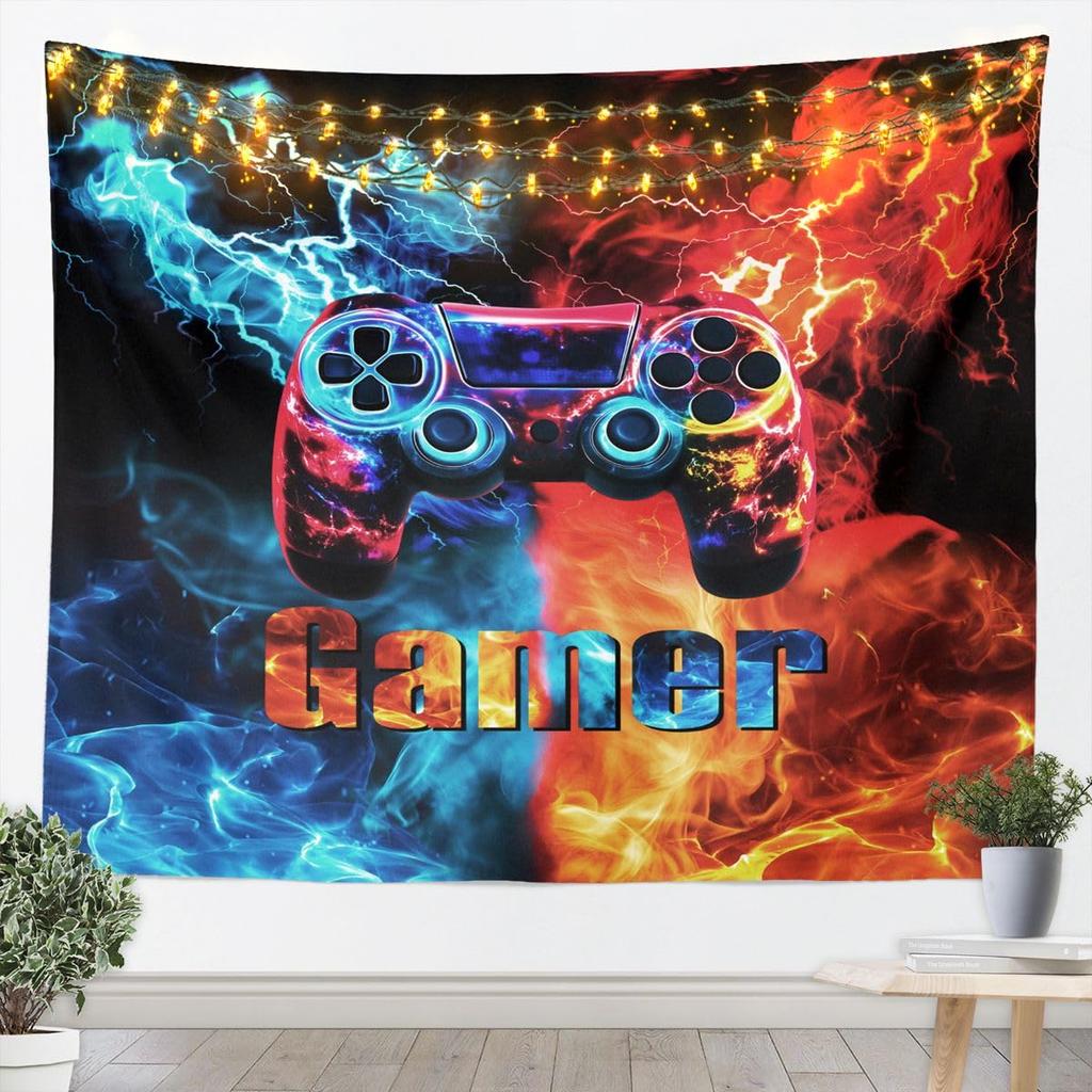 Modern Game Console Controller Wall Art for Living Room Bedroom Game Room Decor Wall Hanging Blanket Teen Boy Room Decor Home