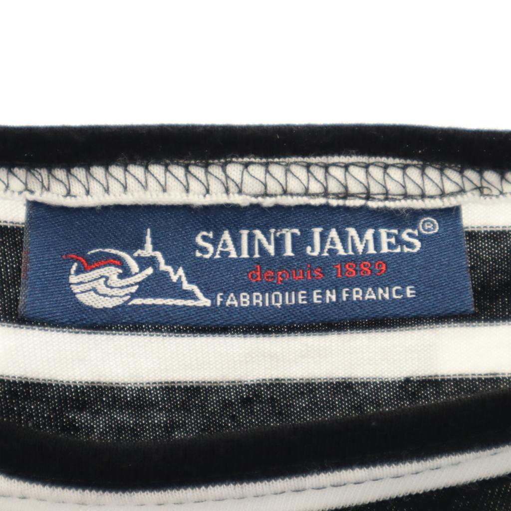 SAINT JAMES Made in France Border Pattern Short sleeve Boat neck T-shirt Women Used