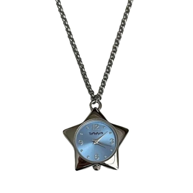 

Кулон-ожерелье «Небесные Часы» Универсальное Украшение Регулируемая Цепочка для Повседневной Носки Особых Случаев синий