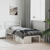 Vidaxl Metal Bed Frame with Headboard, White, 90X200 Cm
