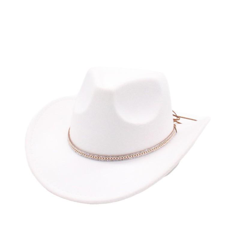 Britischer Stil Retro Westlicher Cowboyhut Vielseitiger Ethnischer Stil Filzhut Herren- Und Damen-Zylinder