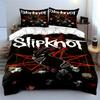Slipknot Band-Thema Zwart Beddengoed Set Beddengoed set (1 dekbedovertrek, 2 kussenslopen, dekbed niet inbegrepen)