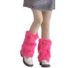 Faux Fur Leg Warmers Women Solid Color Fuzzy Long Boot Covers Fluffy Shaggy Leg Warmers for Christmas Costume Nightclub Street Wear