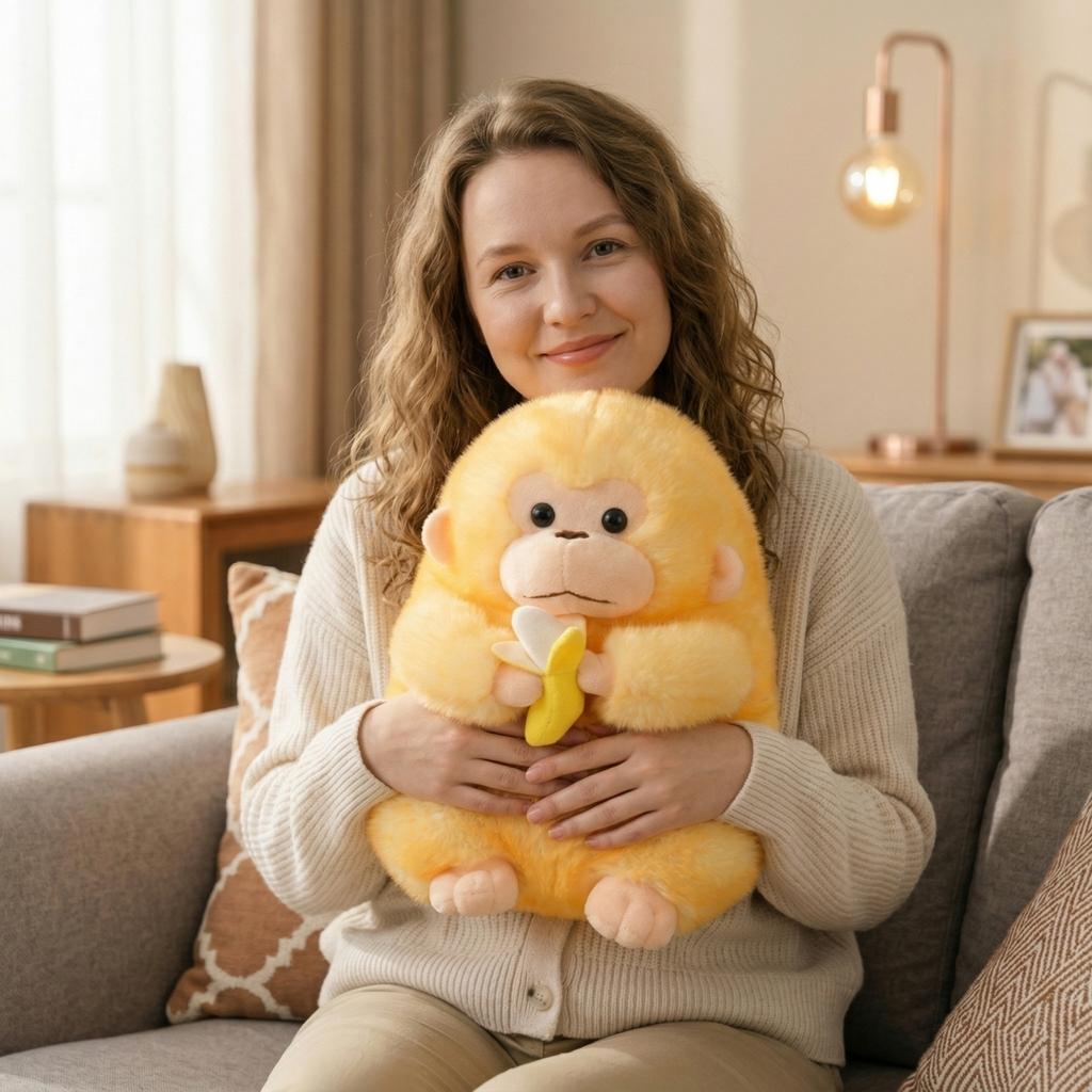 Cute And Adorable Little Monkey Plush Toy, Children's Comfort Stuffed Animal, Boy's Birthday Gift