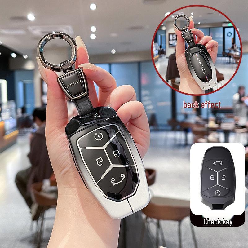 Lynk & Co nyckelskydd: Passar modeller 03, 06, 01, 05, 02, 09, 07 & 2025 - Metall- och High-End-alternativ finns tillgängliga.