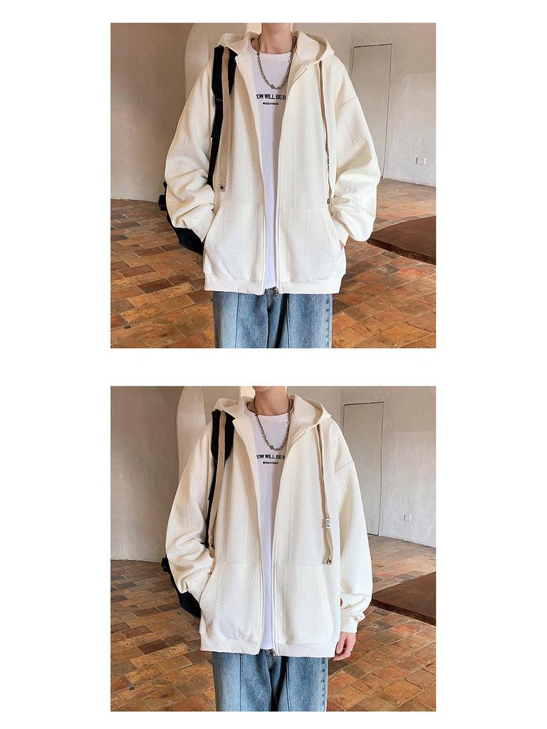 Men's Plus Size Plaid Hooded Cardigan Sweatshirt Jacket - Autumn/Winter 2025 Fashion