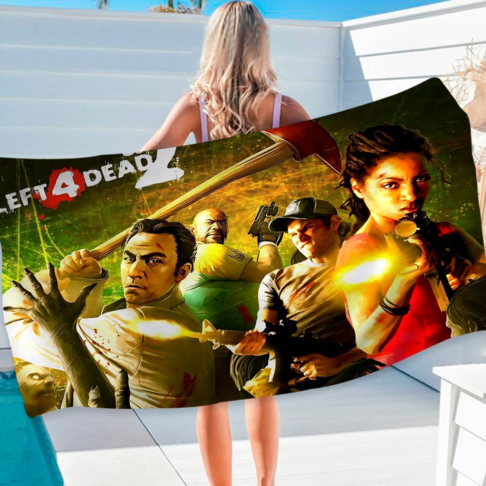 Action Game L-Left 4 Dead Anime Microfiber Beach Towel Absorbent Quick dry Soft Yoga Swimming Resort Mountain Climbing Towel