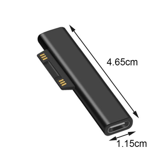 Portable Type-C to Charging Connector Adapter for PD Fast Surface Pro 3/4/5/6/7