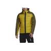 Adidas Colorblock Letter Logo Print Quilted Zip Hoodie Jacket Men Outerwear Pulse-Olive HH9215