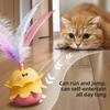 Cat Toy Rotating Puppet with Feather To Entertain Cats. Self-amusement Device for Cats. Electric Cat Toy That Can Emit Light.
