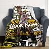 Golden State Curry Game Day Customize Your Name Blanket Lightweight Customizable Blanket Soft & Cozy for Couch Living Room Sofa Bed All-Season Use