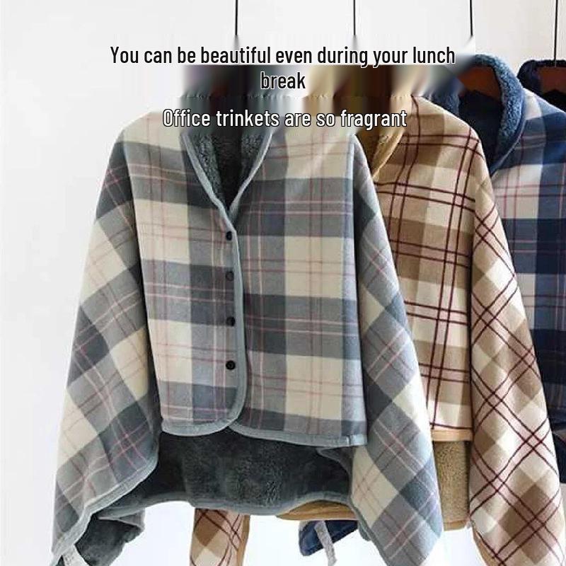 Multifunctional Shawl & Blanket: Dual-Purpose Leg Cover, Office Cloak, Sofa Throw 80x130cm