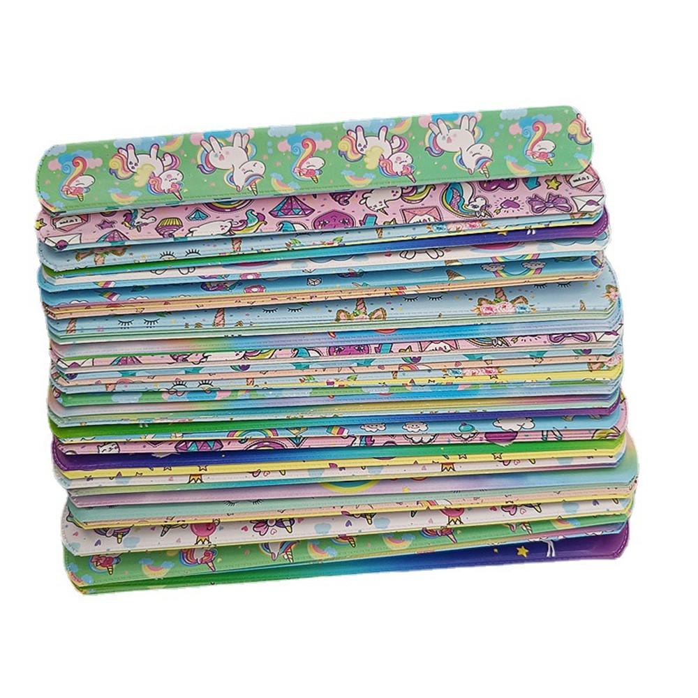 

12Pcs/Set Rainbow PVC Unicorn Slap Bracelets Gifts Party Decoration Happy Kids Girls Rainbow Horse Theme Birthday Party Favors