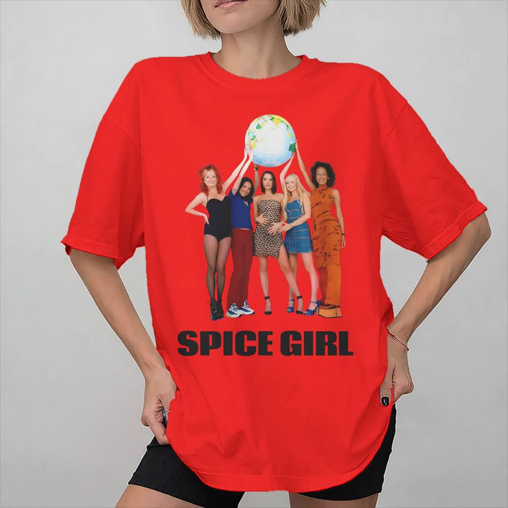 Unisex Women Graphic Print Spice Girls Pop Group Tour T Shirt Tee Pure Cotton Tshirts Clothing