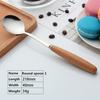 Beech Wood Handle Stainless Steel Western Tableware Steak Dessert Coffee Cooking Knife Fork Spoon Dinning Room Creative