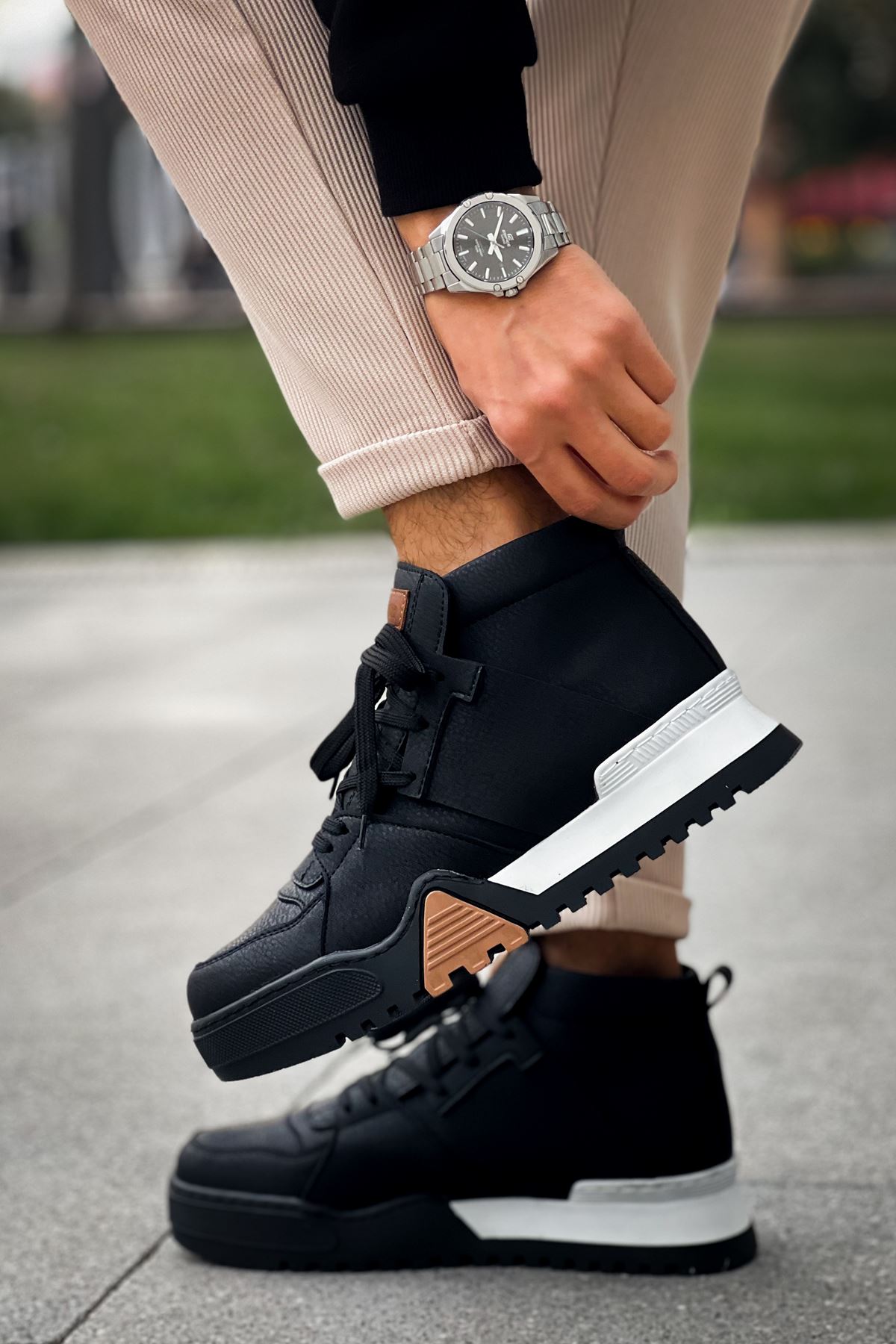 

CHEKİCH New Collection CH057 GABT Gh Line Men Boot White Black Brown Tan 44