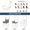 1/2/4/6/ Elasticized Spandex Chair Seat Cover Elasticized Home Restaurant Elasticized Solid Color Chair Flexible Cover Fabric Chair Seat Cover