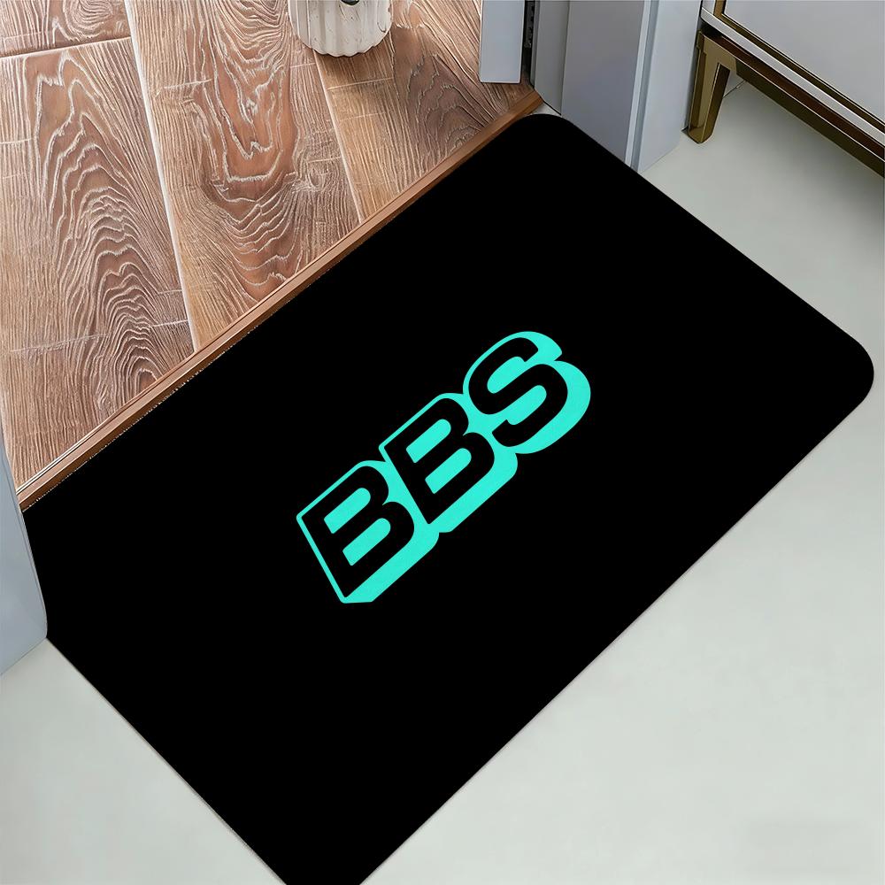 BBS Wheel Floor Mat Cozy Flannel Soft Thick Non-Slip Mat For Living Room Bedroom Kitchen Decor Rugs