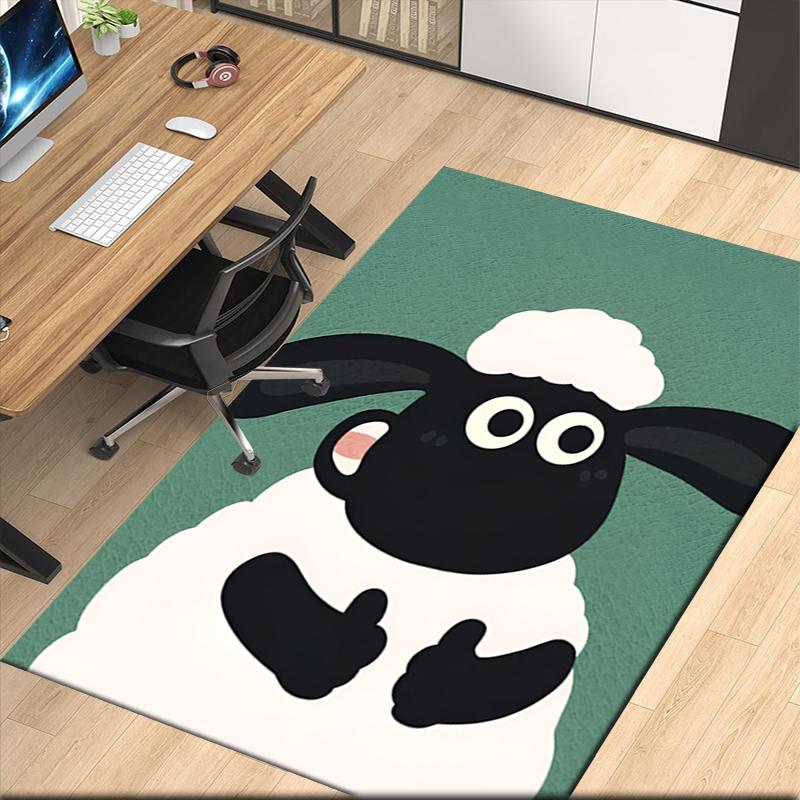 Shaun the Sheep Printed Carpetrugfor Office Chair Living Room Bedroom Kitchen Room Decor Gifts