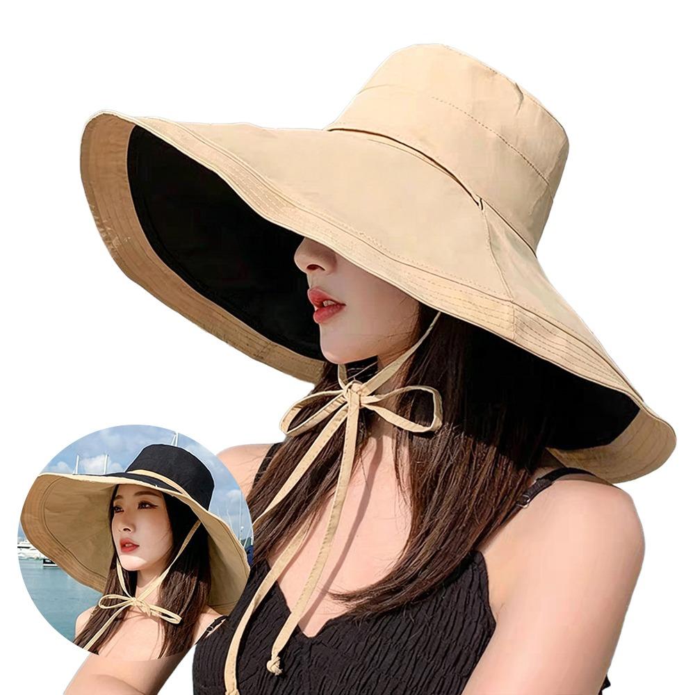 Double-Sided Sunshade Cap Foldable Sun Hat Fashion Women's Beach Hat  Outdoor