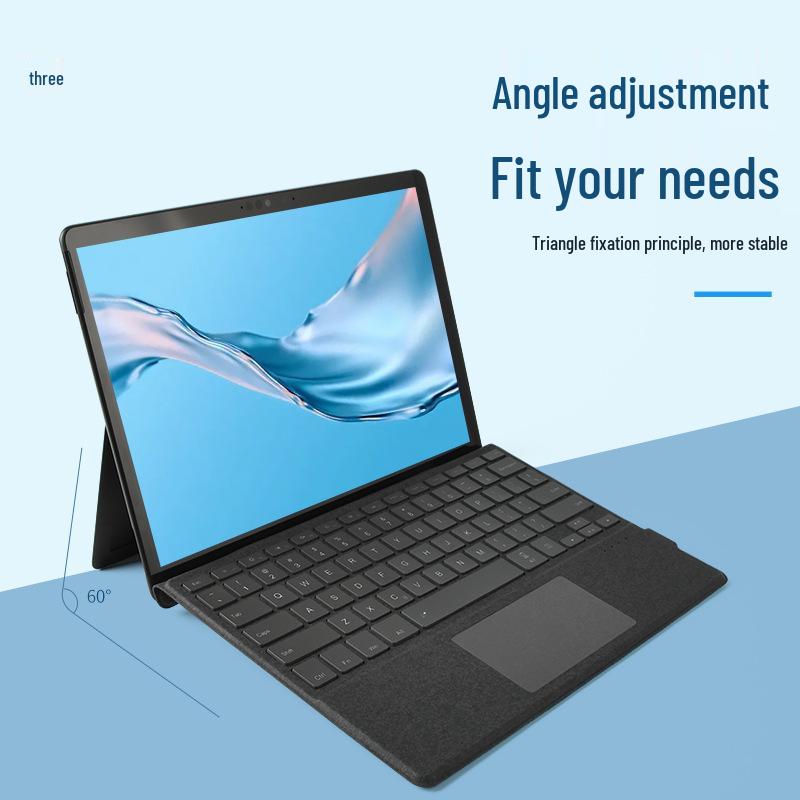 Étui clavier Bluetooth pour Surface Pro avec design magnétique rétroéclairé sept couleurs