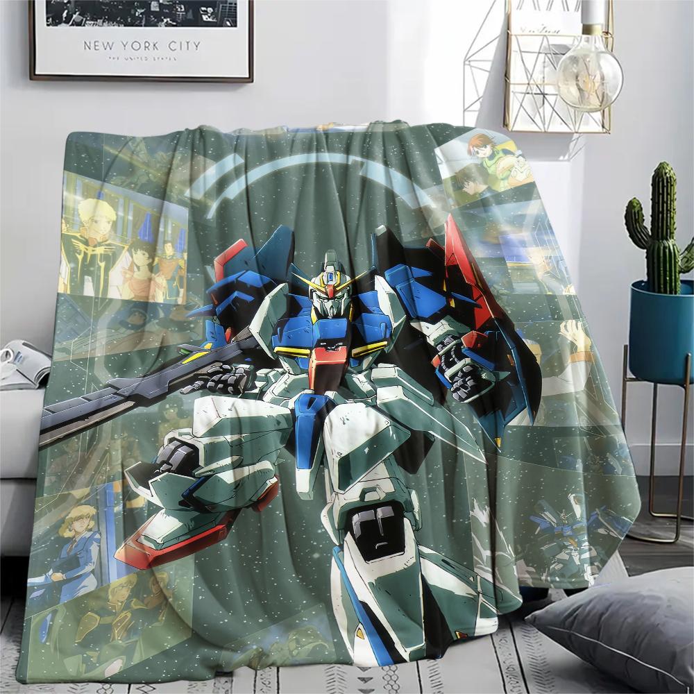Mobile Suit Gundam Anime Poster Blanket, Cozy Throw for Sofa Bed, Ideal Gift for Anime Lovers.chl
