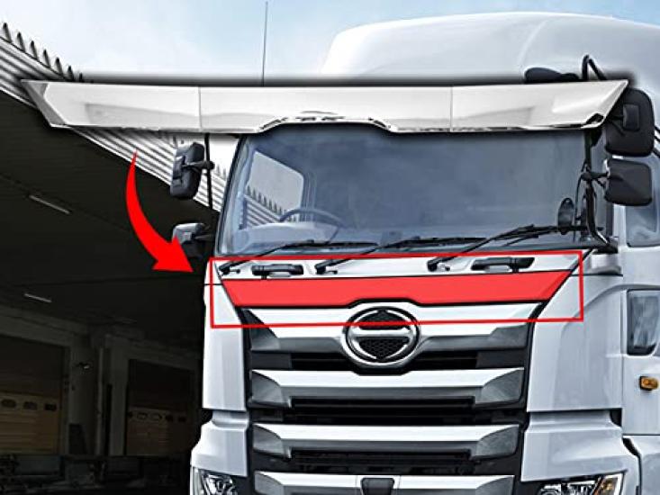17 Chrome Front Lid Adhesive Compatible with models from April 2017 TRISTAR'S [Hino Profia] Cover, 3-piece, Type, onwards.