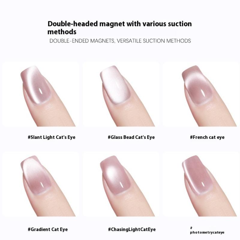 Oboustranná magnetická tyčinka pro magnetický lak Cat's Eye s ocelovými kuličkami Super silné magnetické pero na gelový lak Manikúrní magnetické nástroje