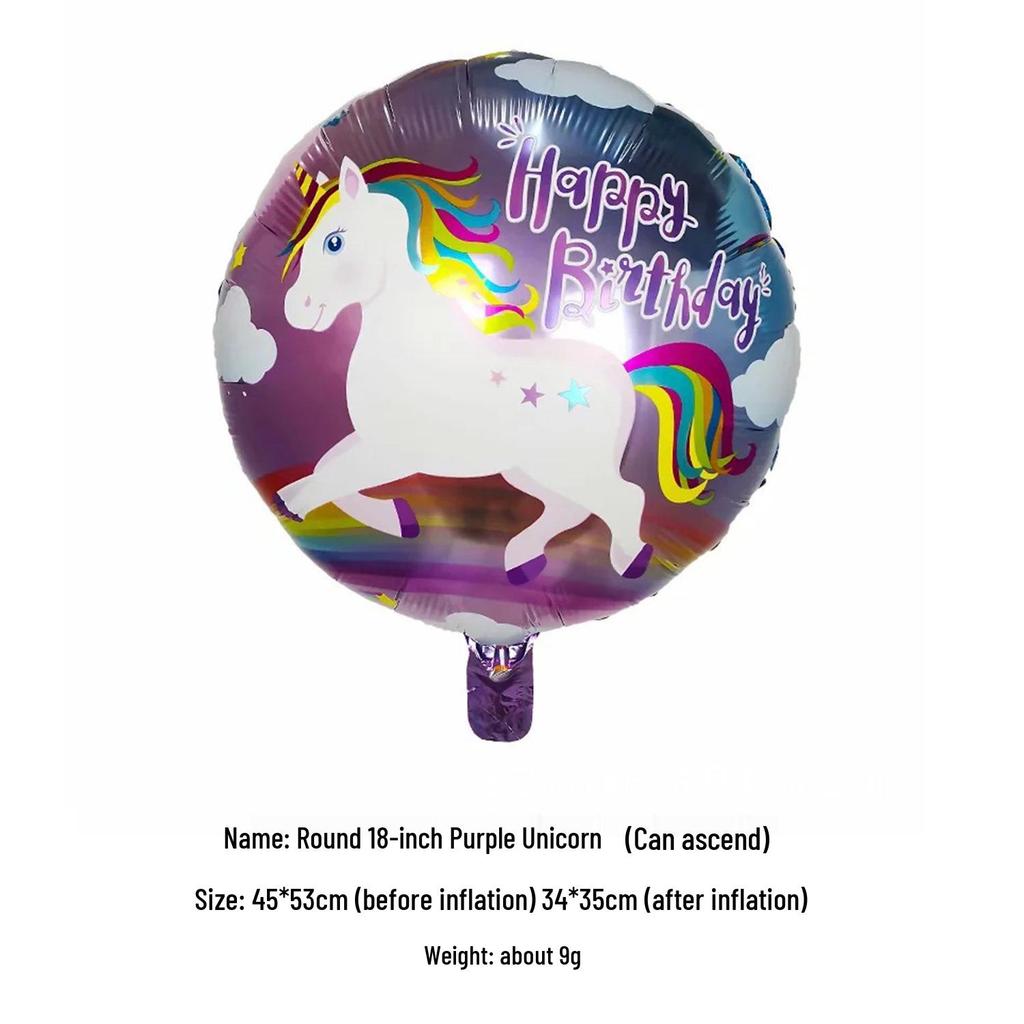 Einhorn Aluminiumfolienballons für Kindergeburtstagsfeier Dekorationen