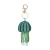 Handmade Jellyfish Patch Keychain Rhinestone Beads Bag Charm Handmade Keychain  Holiday Gift