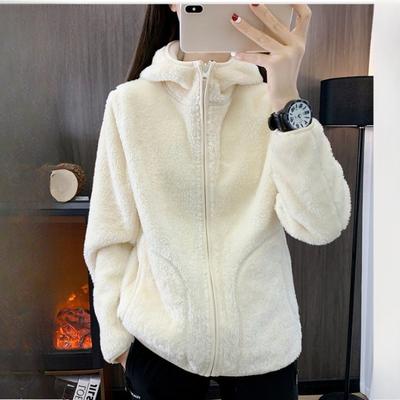 Autumn and Winter Coral Fleece Hooded Fleece Fleece Fleece Jacket Women's Warm Thickened Outdoor Jacket Liner
