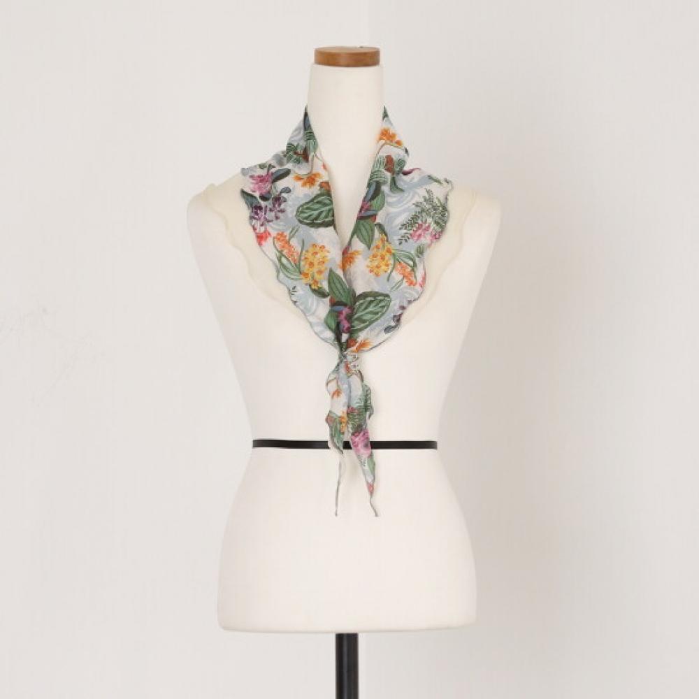 Shop Women Flower Spring Triangle Double Fashion Scarf Muffler Drn Wsc 0712