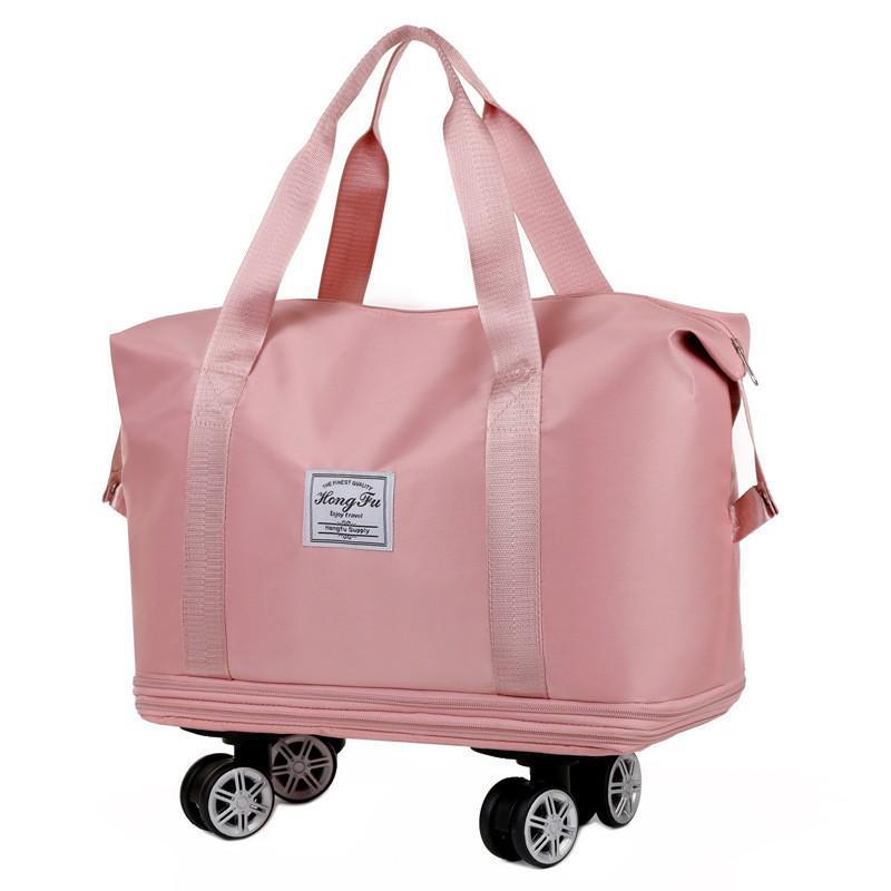 Expandable Waterproof Yoga & Travel Bag with Universal Wheels and Wet/Dry Separation