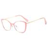 Brand Design Retro Small Cat Eye Patchwork Color Femal Frame Photochromic Anti Blue Light Computer Women Custom Reading Glasses