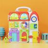 Baby Montessori Sensory Busy Board-Music Lights Switch Multifunctional Toy Travel Early Educational Activities Play Toy for Kids