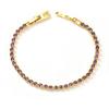 Minimalist Bubble Stackable Bracelet 3mm Zirconia Crystal Copper Chain Jewelry Women Men Trendy Daily Wear