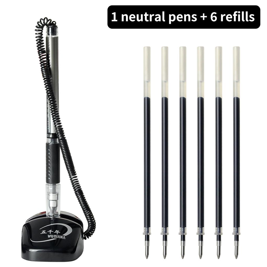 WQN Counter Black Pens Desktop Black Pens Table Bank Black Pens Anti-theft Ink Black Pens Receiving Desktop Pens Black Gel Ink