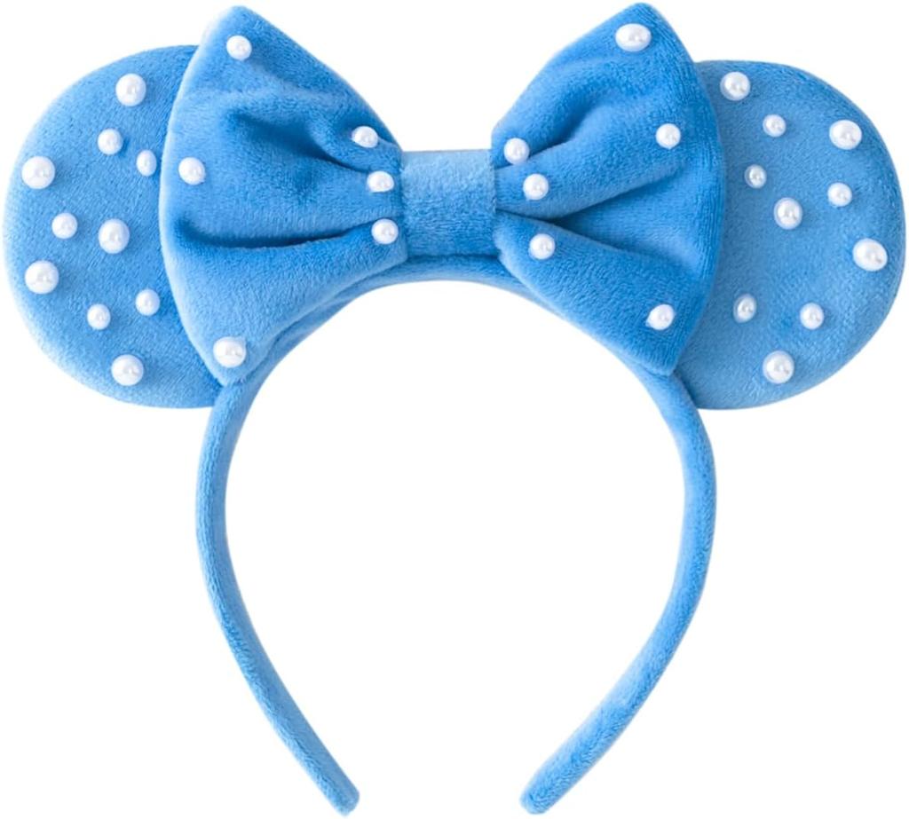 Cekinowa opaska z uszami myszki z brokatową kokardą Kostiumy cosplay Dekoracje na przyjęcie księżniczki dla dziewczynek kobiet