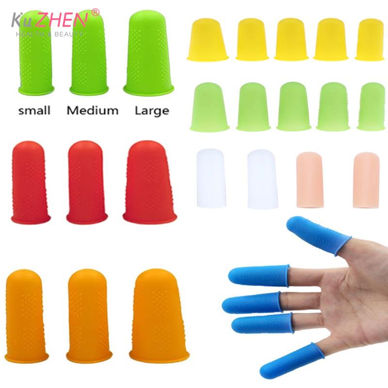 2/3/5pc Finger Protector Silicone Finger Protector Sleeve Cover Anti-cut Heat Resistant Finger Sleeves Great Cooking KitchenTool