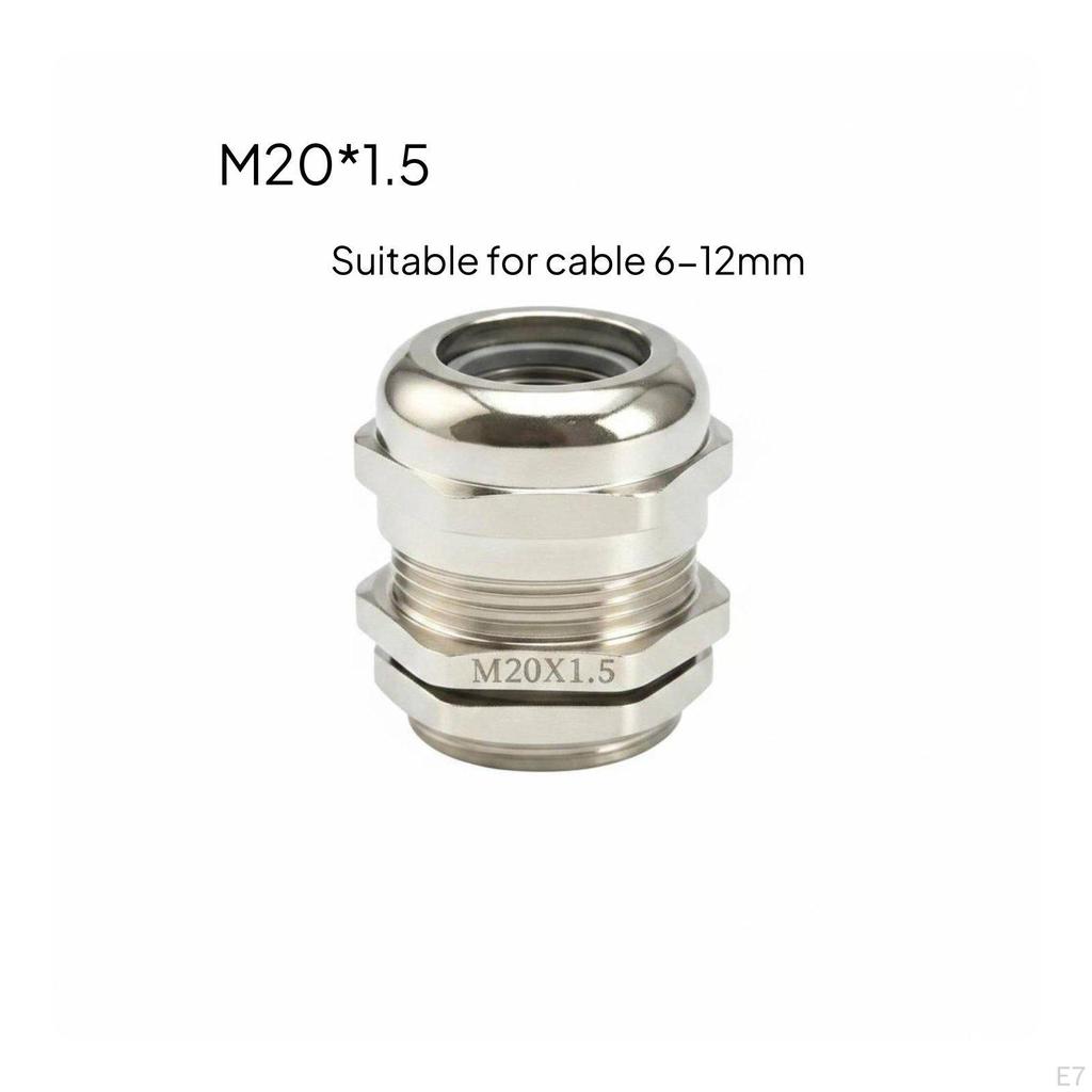 Brass Cord Grip Stainless Steel Strain Relief Wire Seal Fitting for Workbench, Machine