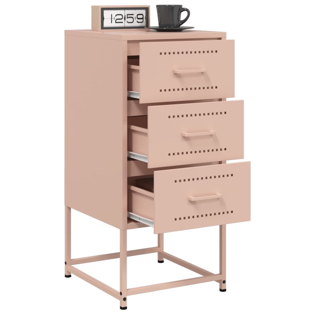 Nightstand Pink 36 x 39 x 78 cm Steel