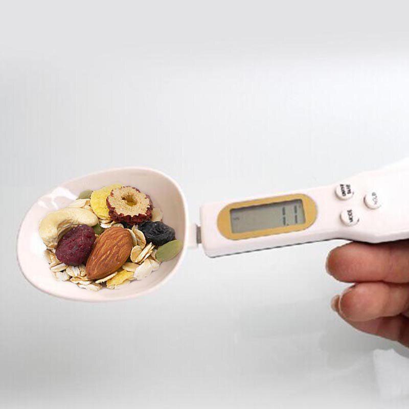 Bilancia Cucchiaio Portatile Cucchiaio Misuratore Elettronico da Cucina Display LCD Peso Altamente Accurato Cibo 500g/0.1g Strumenti di Pesatura per Erbe da Forno