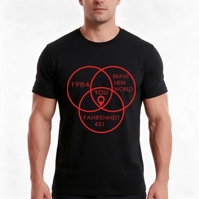 1984 Schöne neue Welt Fahrenheit 451 Verschwörung T-Shirt Sommer Lässig Baumwolle T-Shirt Übergroß Streetwear Oberteile Unisex Unisex Unisex