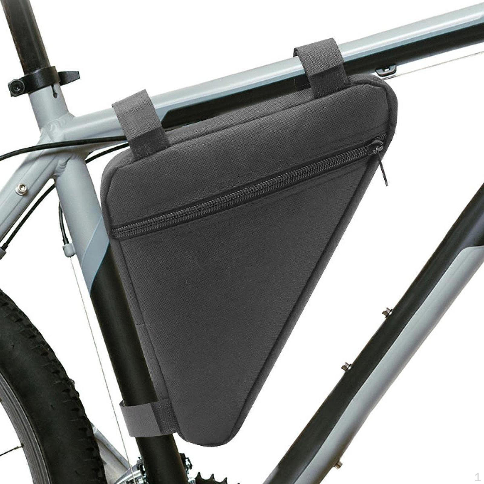 Bicycle Frame Bag, Triangle Design, Front Tube Storage Bag black